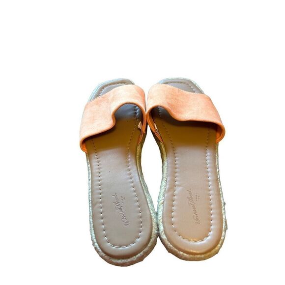 Universal Thread Women's Slides Espadrille Sandals - Orange Casual Comfort - Picture 2 of 5